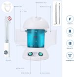 DYB Portable Facial Steamer, Nano Ionic Face Steamer with 360°Rotatable Sprayer,Mini Facial Steamer for Salon and Spa,1 Piece Headband and 4 Pieces Steel Skin Kits. - Image 7